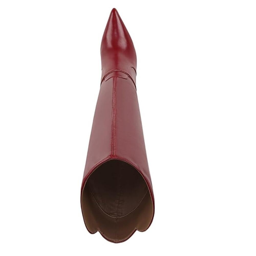 Sam Edelman Womens Elia Above The Knee High Boots US 6 M EU 36 Red Leather NIB - Picture 3 of 13